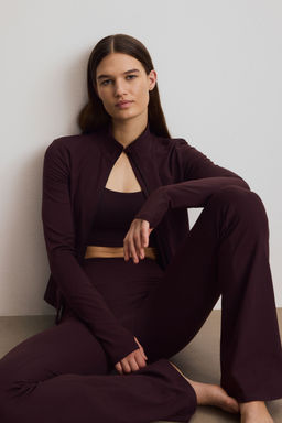 H&M - Women Red Zip-Through Sports Jacket With Softmove