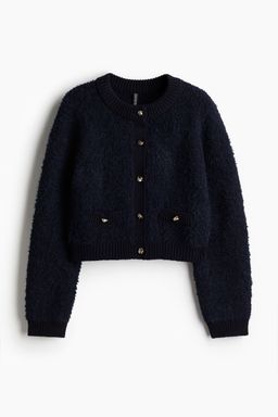 H&M - Women Blue Boucla -Knit Cardigan