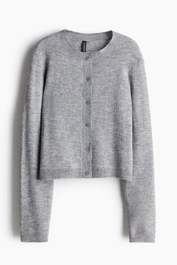 H&M - Women Grey Fine-Knit Cardigan