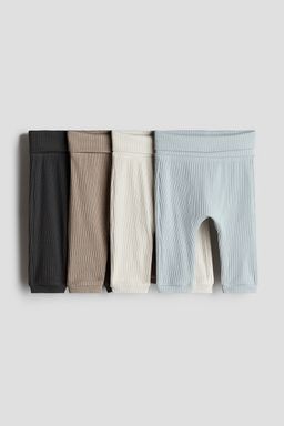 H&M - Boys & Girls 4-Pack Ribbed Cotton Trousers