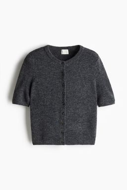 H&M - Women Grey Knitted Cardigan