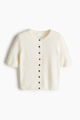 H&M - Women White Knitted Cardigan