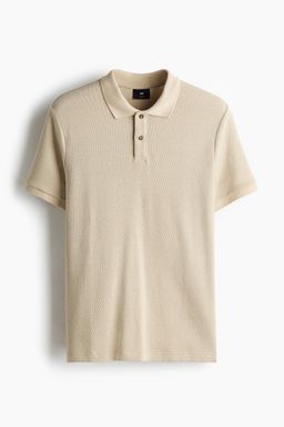 H&M - Men Beige Slim Fit Polo Shirt