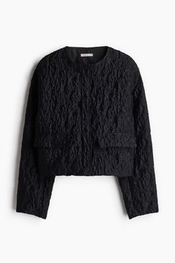 H&M - Women Black Jacquard-Weave Jacket