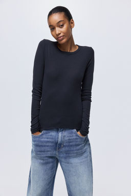 H&M - Women Blue Long-Sleeved Jersey Top