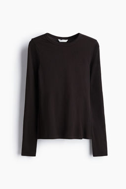 H&M - Women Brown Long-Sleeved Jersey Top