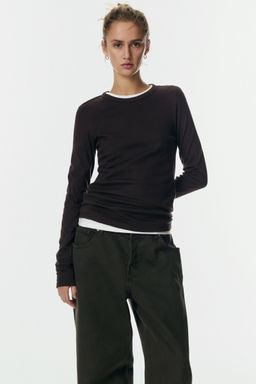 H&M - Boys Beige Long-Sleeved Jersey Top