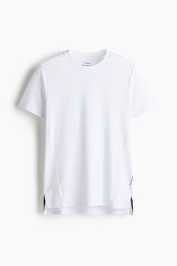 H&M - Men White Regular Fit Sports Top With Drymove