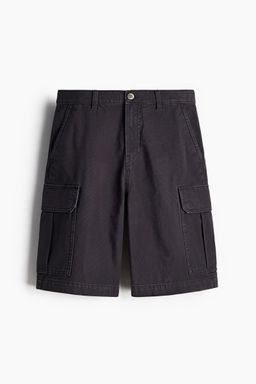 H&M - Men Black Baggy Fit Cargo Shorts