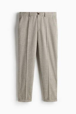 H&M - Men Beige Regular Fit Tailo Trousers