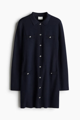 H&M - Women Blue Knitted Mini Dress