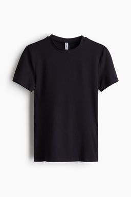 H&M - Women Black Fitted T-Shirt