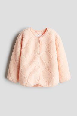 H&M - Girls Orange Quilted Teddy Jacket