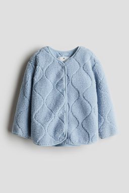 H&M - Girls Blue Quilted Teddy Jacket