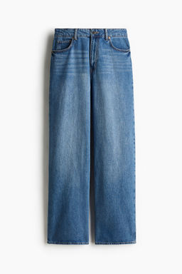 H&M - Women Blue Wide Regular Jeans
