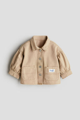 H&M - Girls Beige Cotton Overshirt
