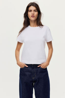 H&M - Women White Cotton T-Shirt