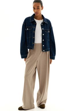 H&M - Women Beige Tailo Jersey Trousers