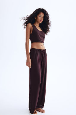 H&M - Women Brown Pointelle Pyjama Bottoms