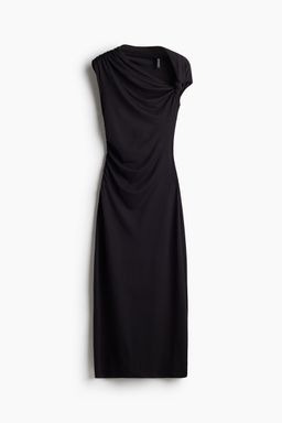 H&M - Women Black Twist-Detail One-Shoulder Dress