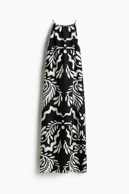 H&M - Women Black Linen-Blend Dress