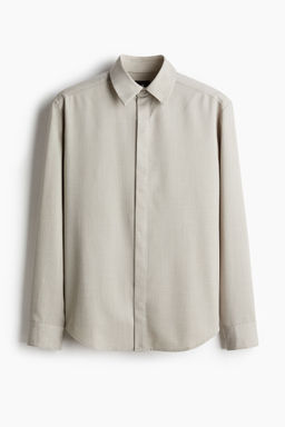 H&M - Men Beige Regular Fit Shirt