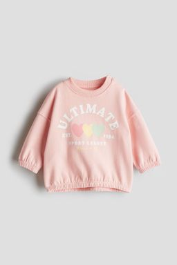 H&M - Girls Pink Printed Sweatshirt