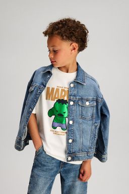 H&M - Boys Green Oversized Printed T-Shirt