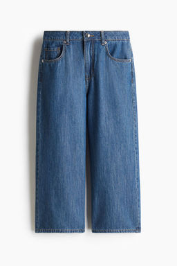 H&M - Women Blue Wide High Cropped Jeans