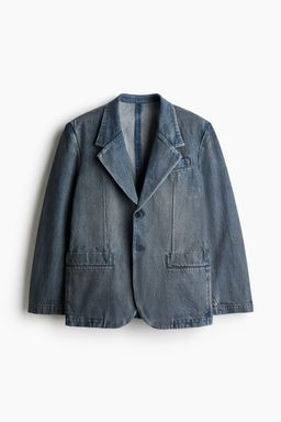 H&M - Men Blue Loose Fit Denim Blazer
