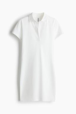 H&M - Women White Cotton Polo Dress
