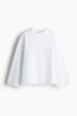 H&M - Women White Loose-Fit Cotton Top