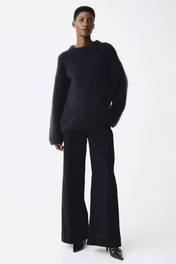 H&M - Women Black MAMA Wide Jeans