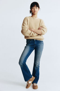 H&M - Girls Blue Bootcut Leg Low Jeans