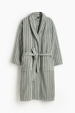 H&M - Women Green Cotton Terry Dressing Gown