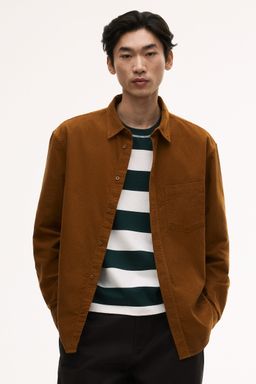 H&M - Men Brown Regular Fit Corduroy Shirt