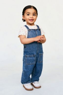H&M - Boys Blue Denim Dungarees
