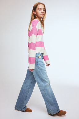H&M - Girls Blue Loose Fit Jeans