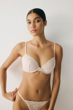 H&M - Women Pink Lace Push-Up Bra