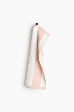 H&M - Pink Striped Cotton Terry Guest Towel