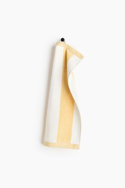 H&M - Yellow Striped Cotton Terry Guest Towel