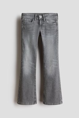 H&M - Girls Grey Flared Leg Low Jeans