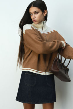 H&M - Women Beige Zip-Through Cardigan