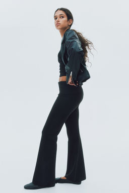 H&M - Women Black Knitted Yoga Pants