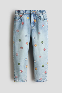 H&M - Boys Blue Regular Fit Printed Jeans