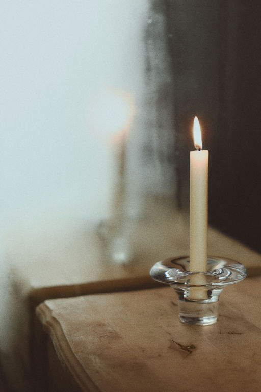 H&M Transparent Glass Candle Holder