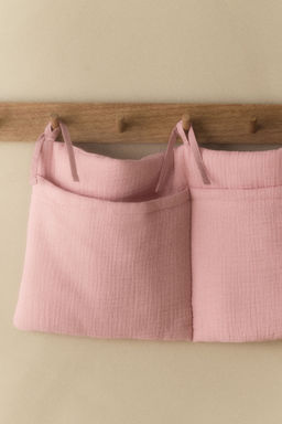 H&M - Pink Wall-Hanging Muslin Storage