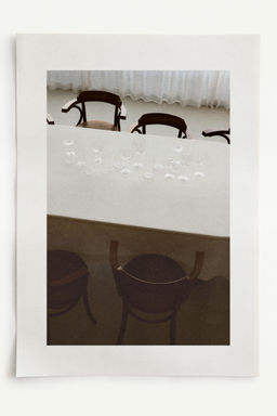 H&M - White Damask Tablecloth