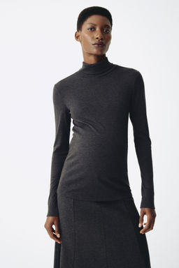 H&M - Women Grey MAMA Turtleneck Top