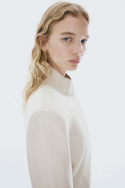 H&M - Women Beige Brooch-Detail Wrap Blazer